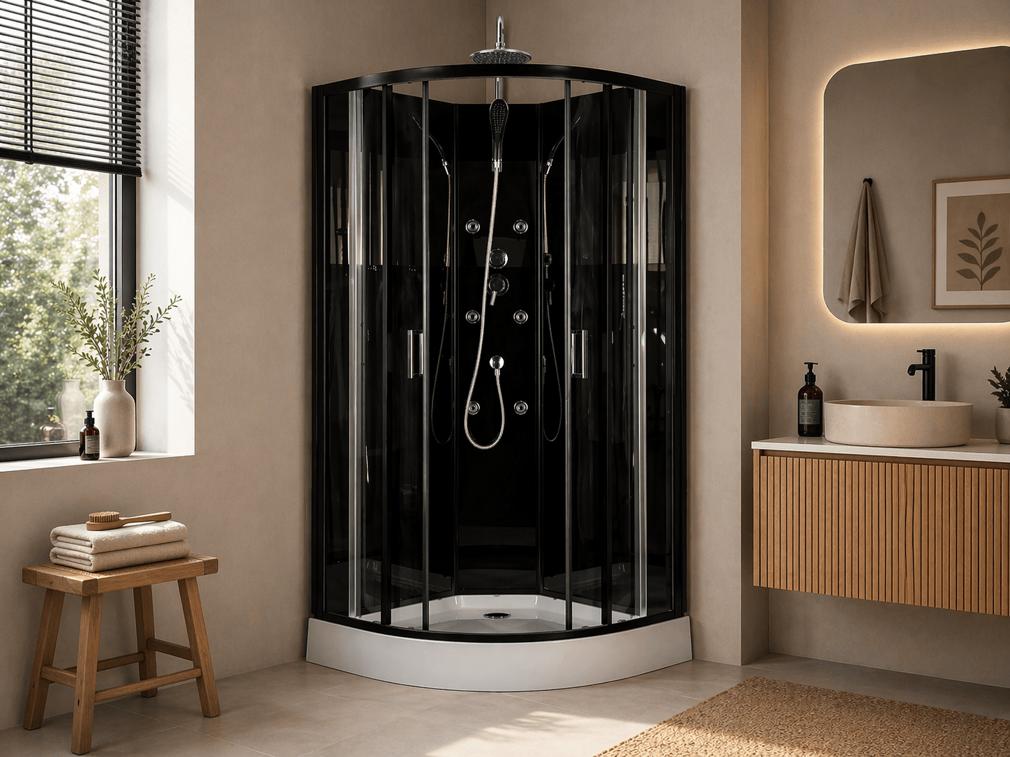 Harma Black Onyx dušikabiin — sissevaade