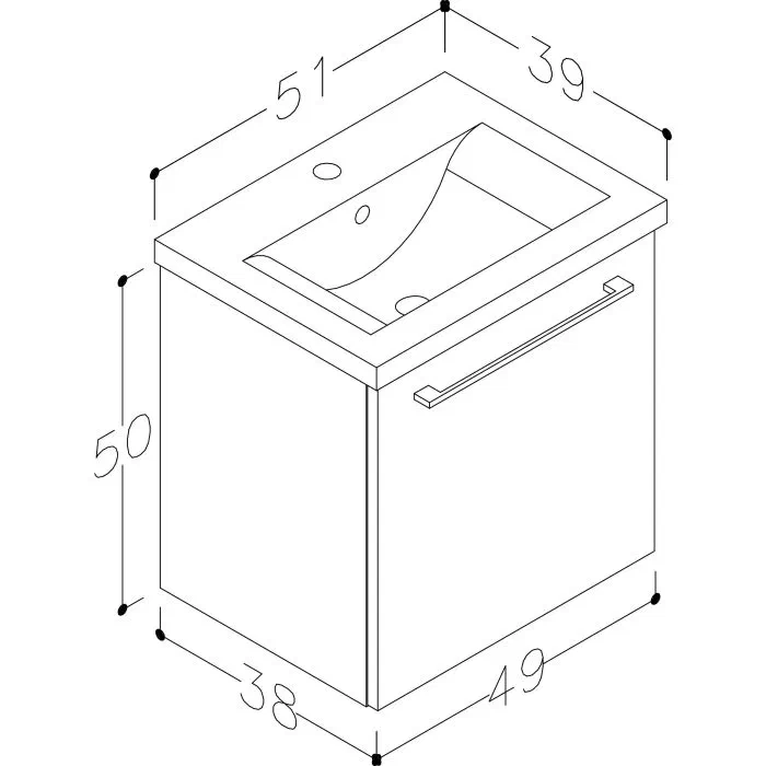 Harma Scandic valamukapp valges 51×52 cm — vaade 3